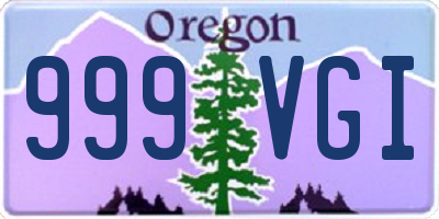 OR license plate 999VGI