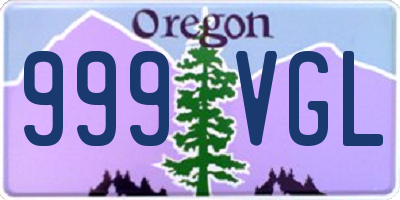 OR license plate 999VGL