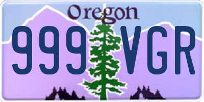 OR license plate 999VGR