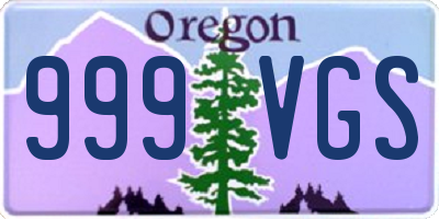 OR license plate 999VGS