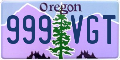 OR license plate 999VGT