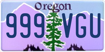 OR license plate 999VGU