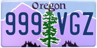 OR license plate 999VGZ