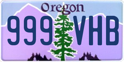 OR license plate 999VHB