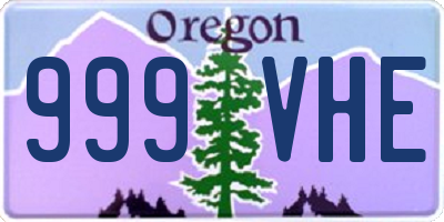 OR license plate 999VHE