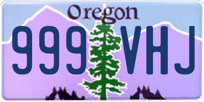 OR license plate 999VHJ