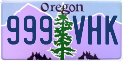 OR license plate 999VHK