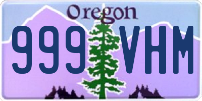 OR license plate 999VHM