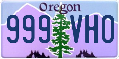 OR license plate 999VHO