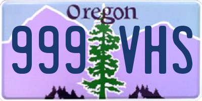 OR license plate 999VHS