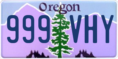 OR license plate 999VHY