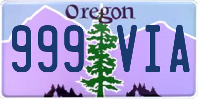 OR license plate 999VIA