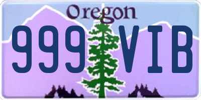 OR license plate 999VIB