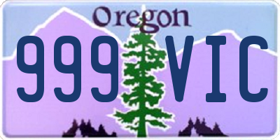 OR license plate 999VIC