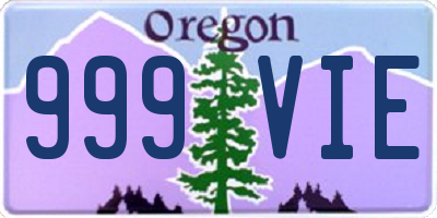 OR license plate 999VIE