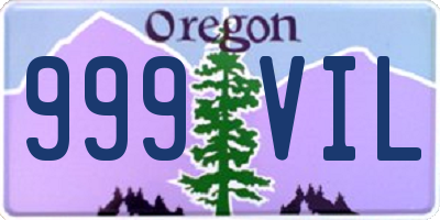 OR license plate 999VIL