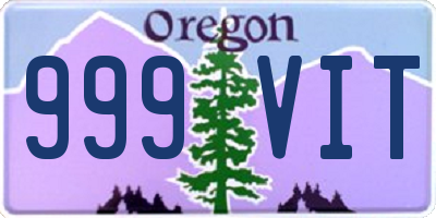 OR license plate 999VIT