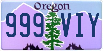 OR license plate 999VIY