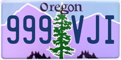 OR license plate 999VJI