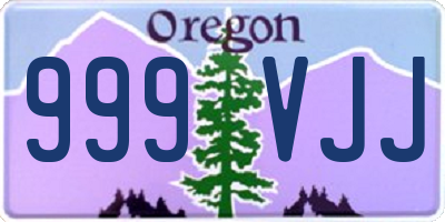 OR license plate 999VJJ