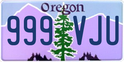 OR license plate 999VJU