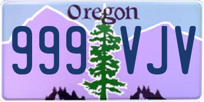 OR license plate 999VJV