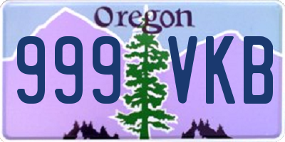 OR license plate 999VKB