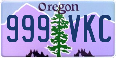 OR license plate 999VKC