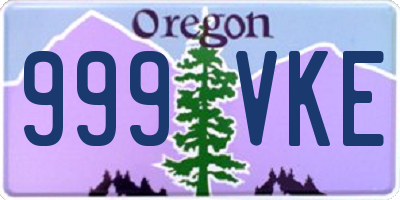 OR license plate 999VKE