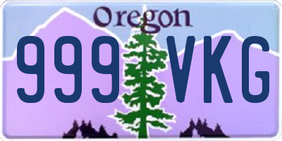 OR license plate 999VKG