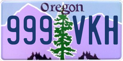 OR license plate 999VKH