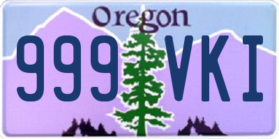 OR license plate 999VKI