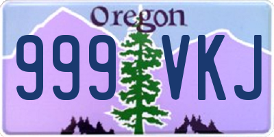 OR license plate 999VKJ