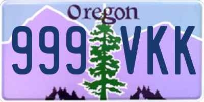 OR license plate 999VKK