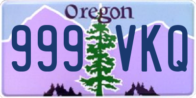 OR license plate 999VKQ