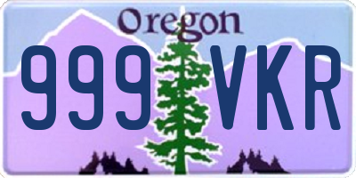 OR license plate 999VKR