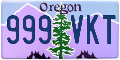 OR license plate 999VKT