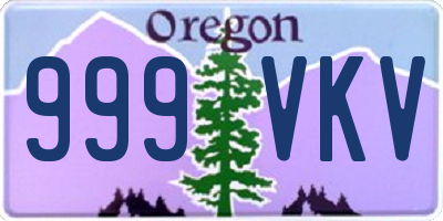 OR license plate 999VKV