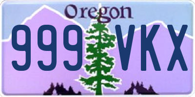 OR license plate 999VKX