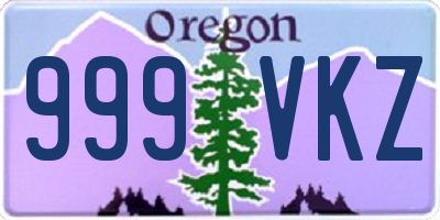 OR license plate 999VKZ