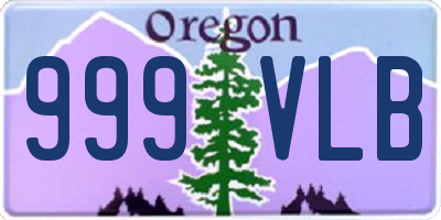 OR license plate 999VLB