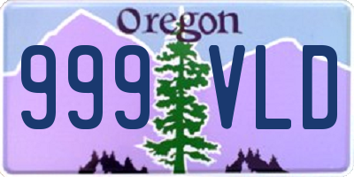 OR license plate 999VLD