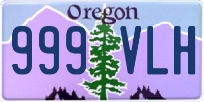 OR license plate 999VLH