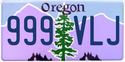 OR license plate 999VLJ