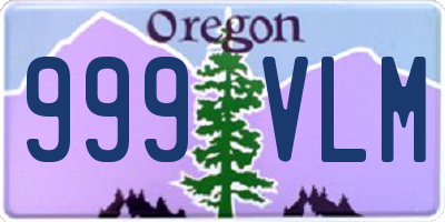 OR license plate 999VLM