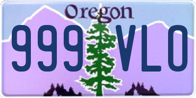 OR license plate 999VLO