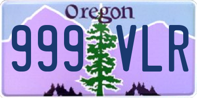 OR license plate 999VLR