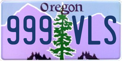 OR license plate 999VLS