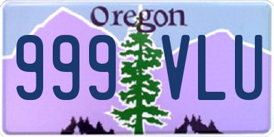 OR license plate 999VLU