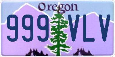 OR license plate 999VLV